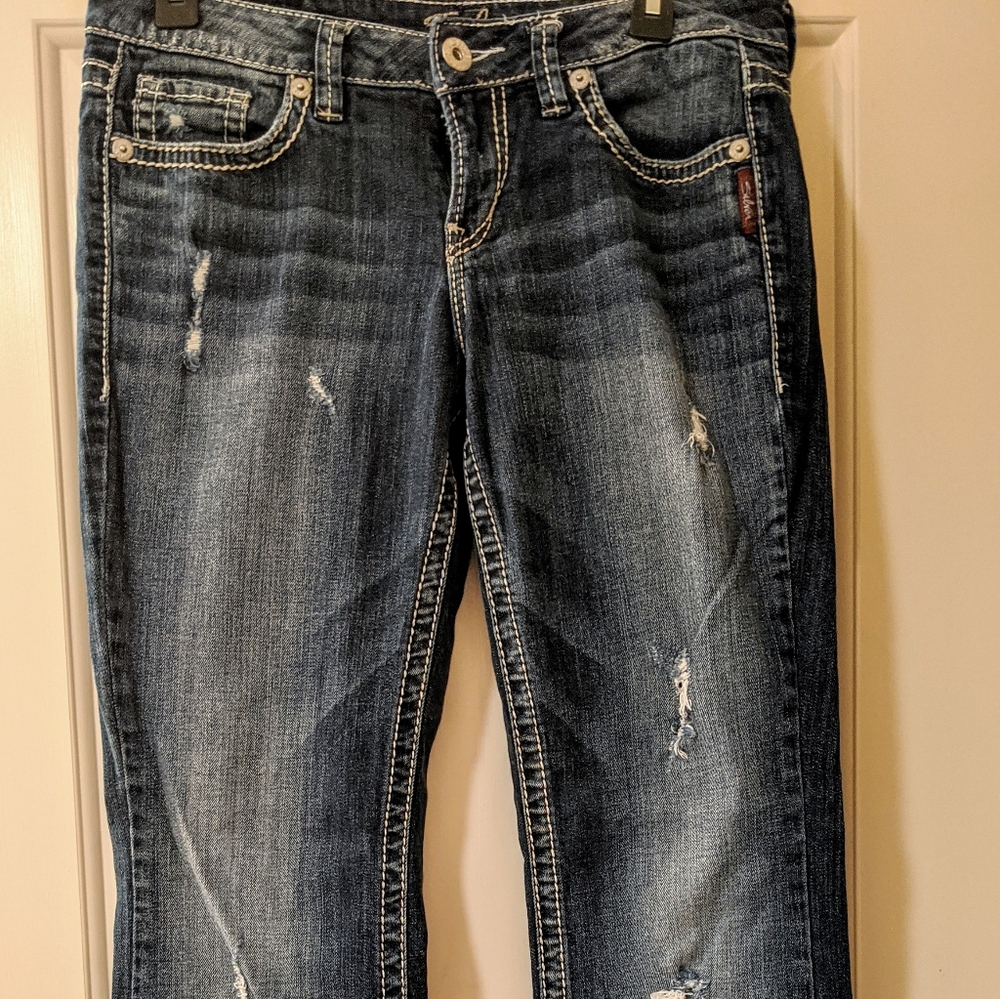 , Silver Women's Jeans, 29x33 long Lola Flare